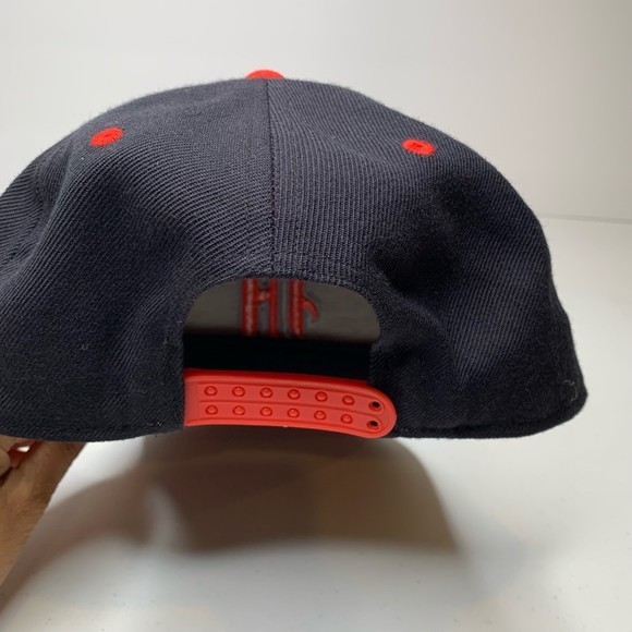 Adidas Climalite Mens Baseball Cap Hat Black Red Snapback Embroidered One Size - Picture 3 of 12